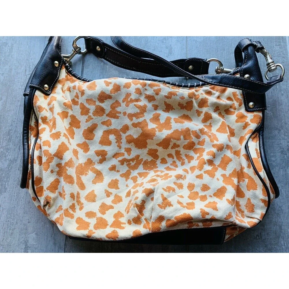 RACHEL by RACHEL ROY Animal Print Hobo Shoulder Bag Handbag Crossbody Boho